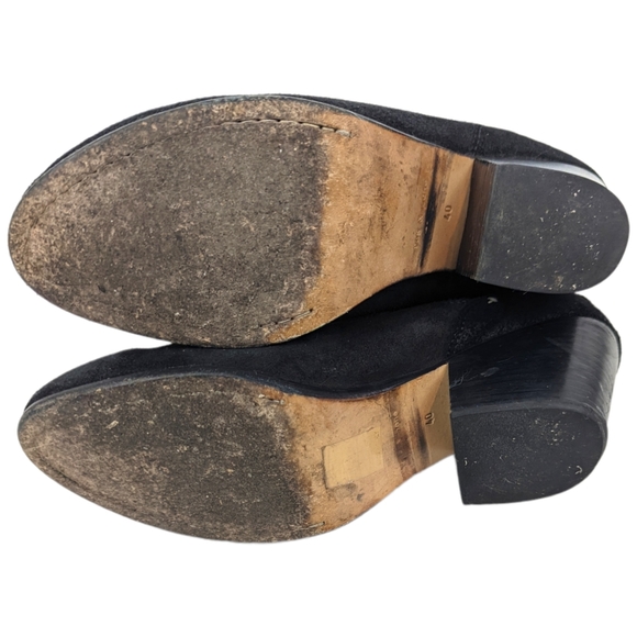 Rag & Bone Ankle Boots Booties Devon Suede Leather Heeled Black Women's 40 - Picture 12 of 15